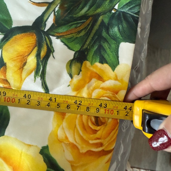 Dolce & Gabbana White Maxi Dress with Yellow Floral Print - Picture 9 of 9